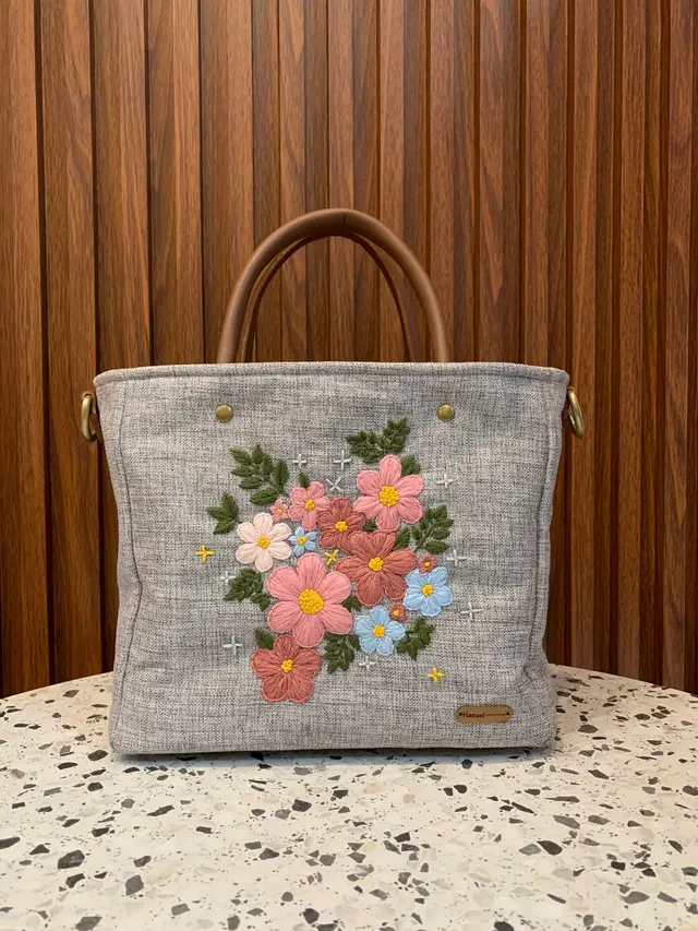 Alizza Bag Dark Grey Flower
