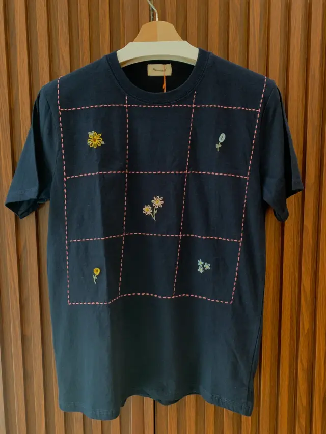 T-shirt Navy Flower