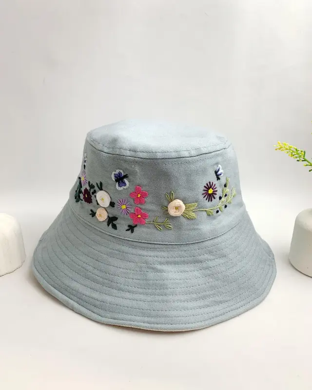 Bucket Hat Pastel Bloom Garland