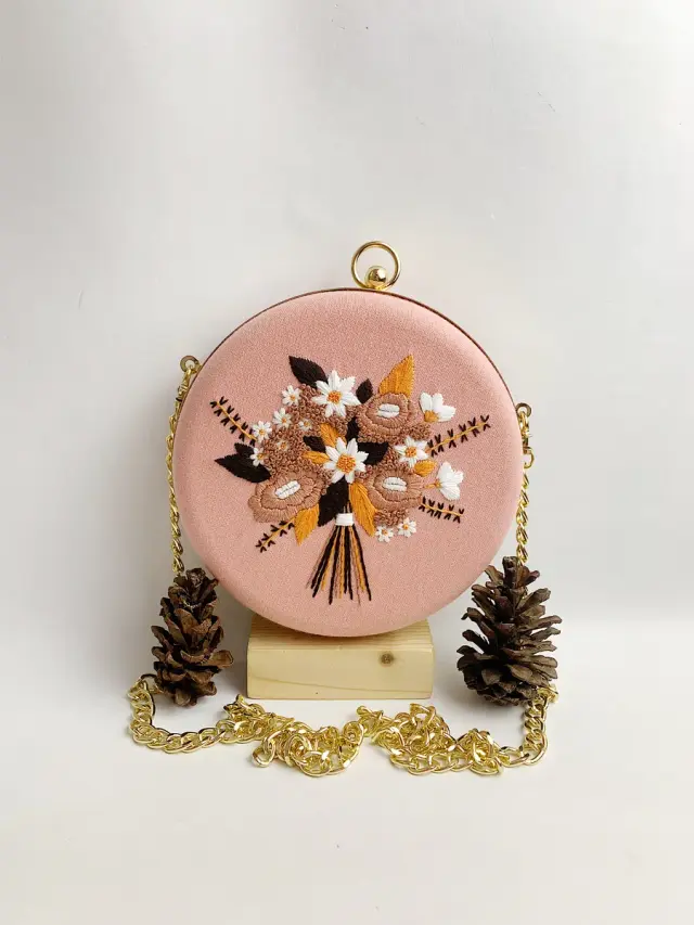 Clutch Bag Blush Meadow Bouquet