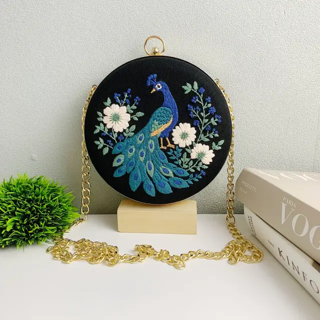Clutch Bag Peacock Moon Garden