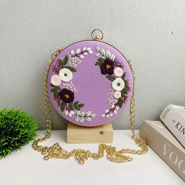 Clutch Bag Amethyst Petal Wreath