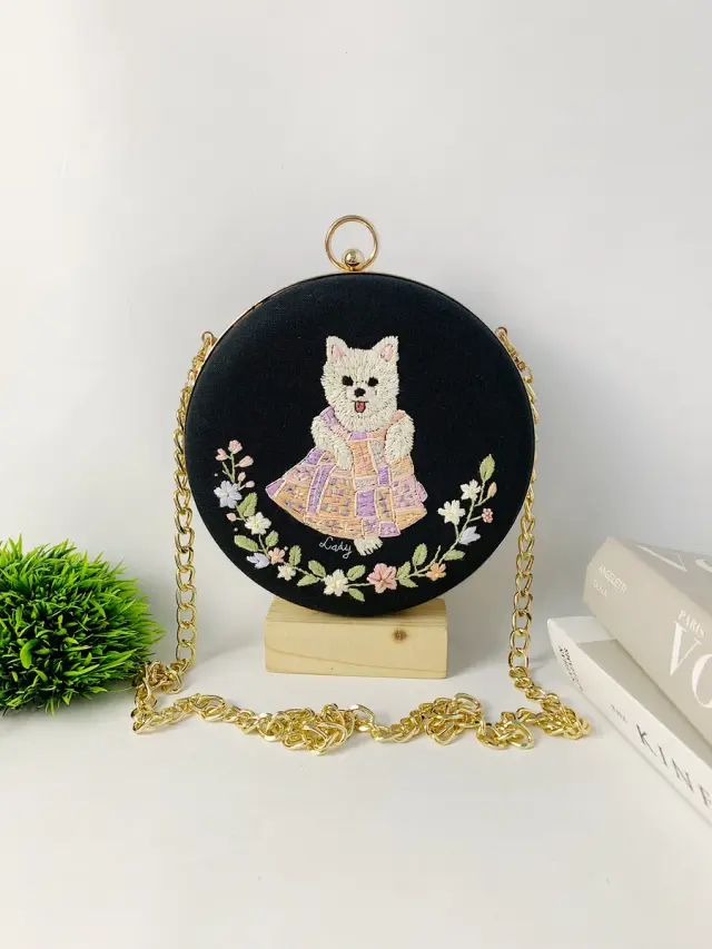 Clutch Bag Lady Pup Garden