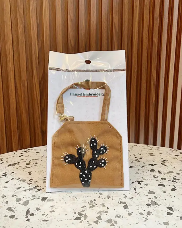 Hanging Wallet Mocca Noir Cactus