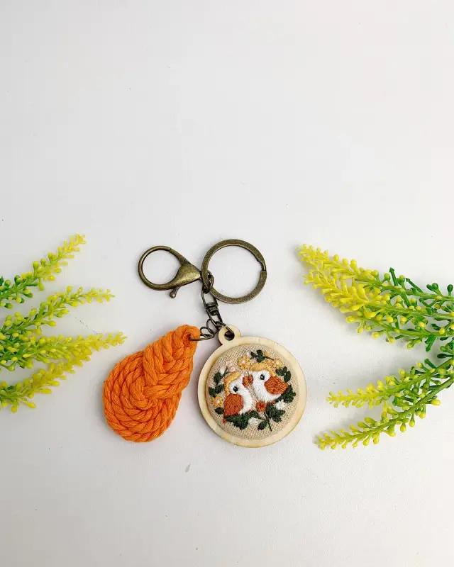 Key Chain Lovebirds Bloom