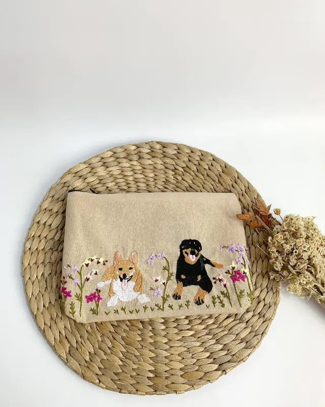 Pouch Corgi & Rottweiler Garden Party