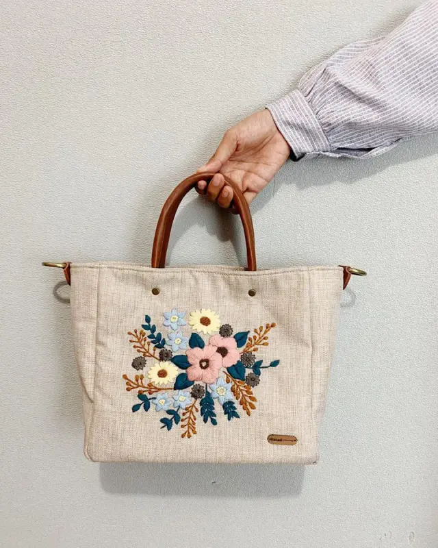 Alizza Bag Natural Pastel Posy