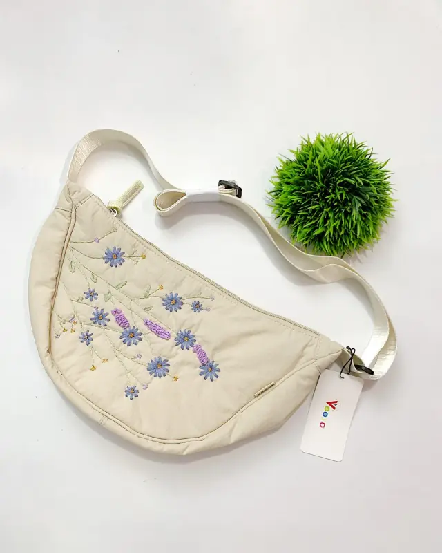 Sling Bag Blue Daisy Cream Sling