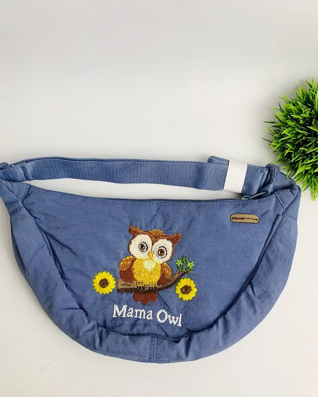 Sling Bag Mama Owl Blue Sling