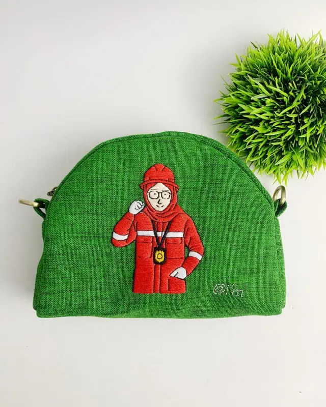 Sling Pouch Pastel Floral Basket