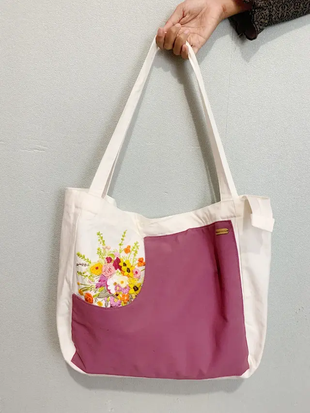 Totebag Golden Bloom Canvas