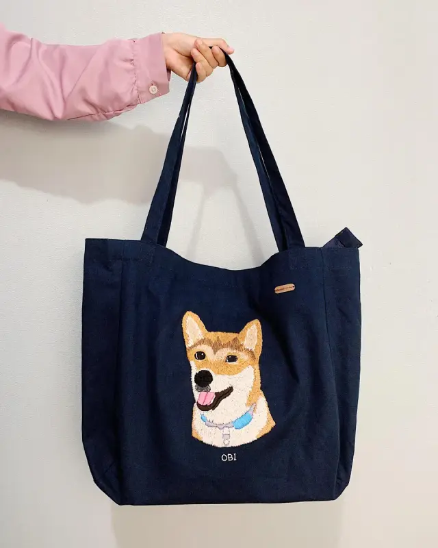 Totebag Soft Wreath Pomeranian