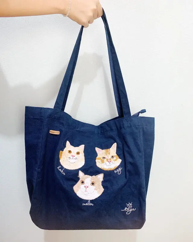 Totebag Spring Wreath Pomeranian