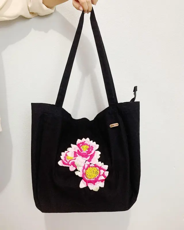 Totebag Pastel Petals Pomeranian