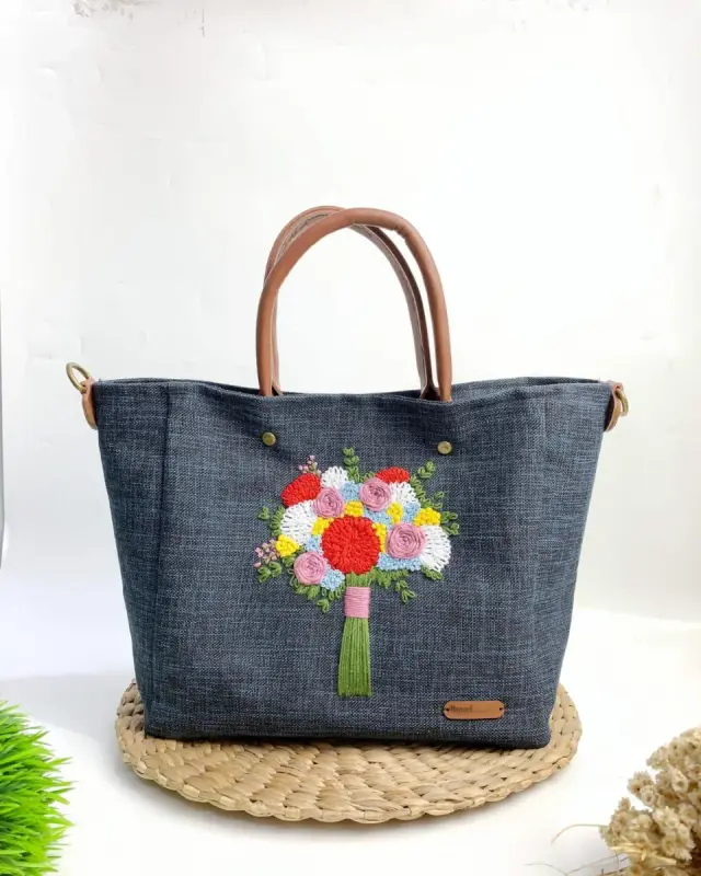 Alizza Bag Denim Posy Pop