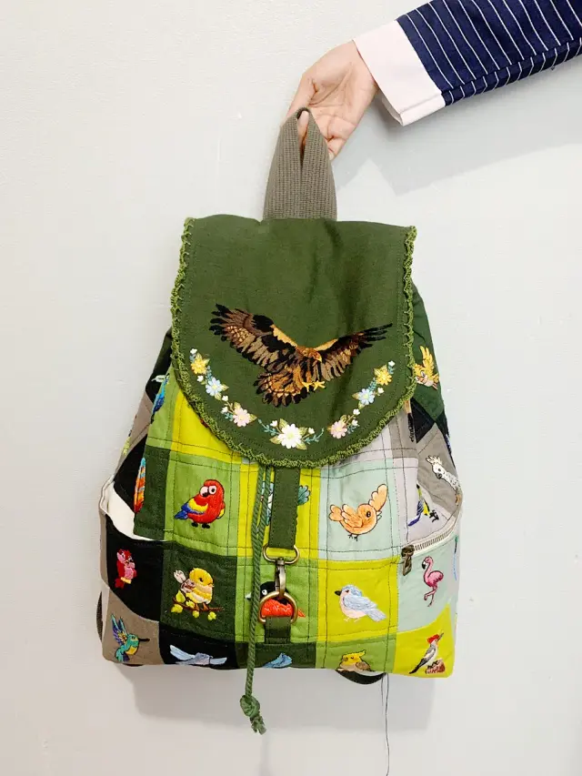 Backpack Green Aviary Patch